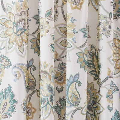Palladium Grey Floral Drape Panel - One Drape Panel Grey - Levtex Home 2 Palladium Grey Floral Drape Panel - One Drape Panel Grey - Levtex Home - Image 2