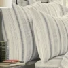 Rochelle Stripe Grey Quilted Euro Sham - 2pk - Levtex Home