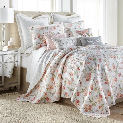 Pippa Floral Quilted Euro Sham - 2pk - Levtex Home 2 Pippa Floral Quilted Euro Sham - 2pk - Levtex Home - Image 2