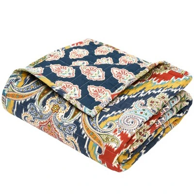 Moreno Damask Quilted Throw - Levtex Home 2 Moreno Damask Quilted Throw - Levtex Home - Image 2