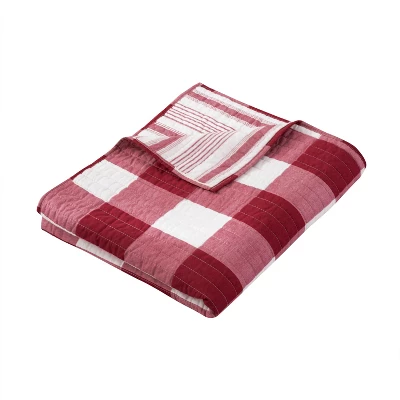 Camden Red Quilted Throw - Levtex Home 1 Camden Red Quilted Throw - Levtex Home