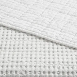 Mills Waffle Bright White Quilted Throw - Levtex Home -Cozy Home Decor Shop GUEST 19724c0f b0fa 4223 aefc 27d5ec7150f3