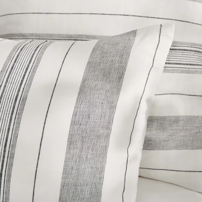 Monroe Stripe White Euro Sham - Levtex Home