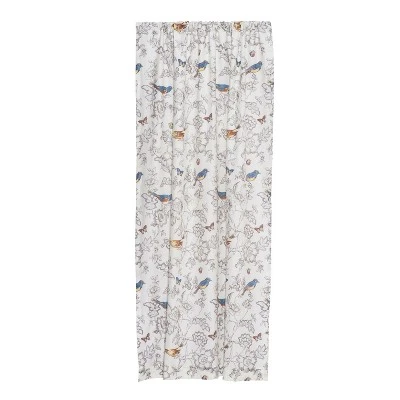 Mockingbird Toile Lined Shower Curtain With Grommets - Levtex Home 1 Mockingbird Toile Lined Shower Curtain With Grommets - Levtex Home