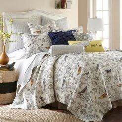 Mockingbird Toile Quilt And Pillow Sham Set - Levtex Home 12 Mockingbird Toile Quilt And Pillow Sham Set - Levtex Home -Cozy Home Decor Shop GUEST 2450dd55 fe5d 4532 bbee b1602dbea510