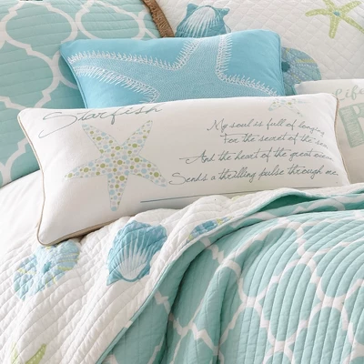 Del Ray Starfish Metallic Decorative Pillow - Levtex Home 1 Del Ray Starfish Metallic Decorative Pillow - Levtex Home