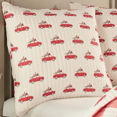 Road Trip Cars Euro Sham Set Of 2 Red - Levtex Home 1 Road Trip Cars Euro Sham Set Of 2 Red - Levtex Home