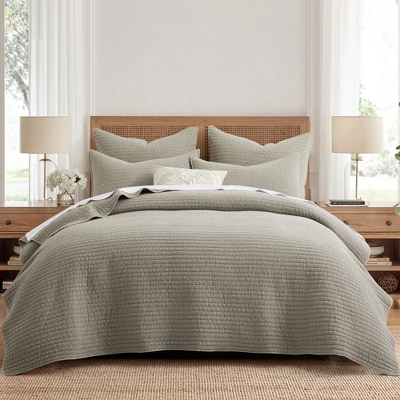 Eyelet Taupe Euro Sham Set Of 2 - Levtex Home 3 Eyelet Taupe Euro Sham Set Of 2 - Levtex Home - Image 3
