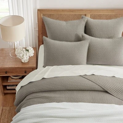 Eyelet Taupe Euro Sham Set Of 2 - Levtex Home 1 Eyelet Taupe Euro Sham Set Of 2 - Levtex Home