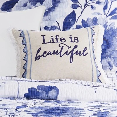 Riella Life Is Beautiful Decorative Pillow - Levtex Home 2 Riella Life Is Beautiful Decorative Pillow - Levtex Home - Image 2