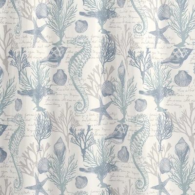 Galapagos Lined Shower Curtain With Grommets - Levtex Home 3 Galapagos Lined Shower Curtain With Grommets - Levtex Home - Image 3