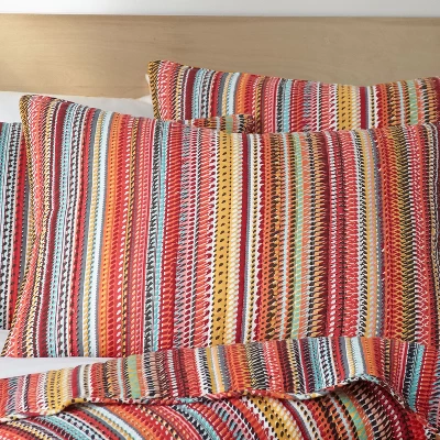 Uluru Stripe Quilt And Pillow Sham Set - Levtex Home 2 Uluru Stripe Quilt And Pillow Sham Set - Levtex Home - Image 2