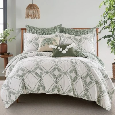 Kemala Sage Euro Sham Set Of 2 - Levtex Home 2 Kemala Sage Euro Sham Set Of 2 - Levtex Home - Image 2