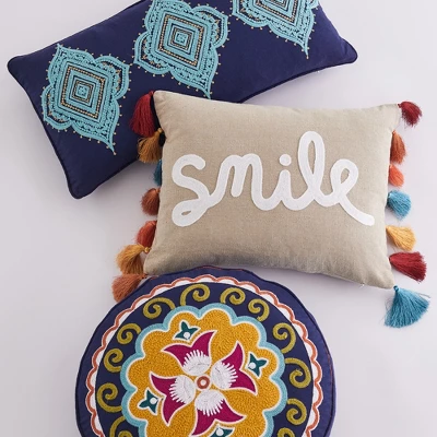 Amelie Medallion Decorative Pillow - Levtex Home 1 Amelie Medallion Decorative Pillow - Levtex Home