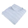 Martha Stripe Blue Quilted Throw - Levtex Home