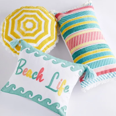 Summertime Beach Life Pillow- Levtex Home 1 Summertime Beach Life Pillow- Levtex Home