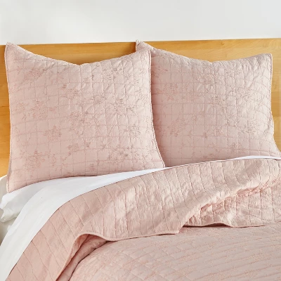 Bowie Blush Euro Sham Set Of 2 - Levtex Home 1 Bowie Blush Euro Sham Set Of 2 - Levtex Home