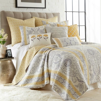 St. Claire Euro Shams - Set Of 2 - Multicolor - Levtex Home 2 St. Claire Euro Shams - Set Of 2 - Multicolor - Levtex Home - Image 2