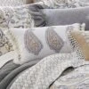 Tamsin Grey Flower Decorative Pillow - Levtex Home