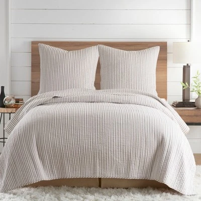 Tobago Stripe Taupe Euro Sham Set - Two Euro Shams - Levtex Home 1 Tobago Stripe Taupe Euro Sham Set - Two Euro Shams - Levtex Home