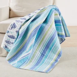 Laida Beach Quilted Throw - Levtex Home