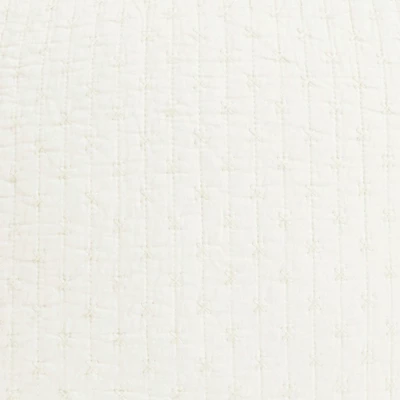 Cross Stitch Cream Euro Sham Set - Two Euro Shams - Levtex Home 2 Cross Stitch Cream Euro Sham Set - Two Euro Shams - Levtex Home - Image 2