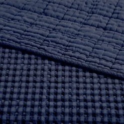 Mills Waffle Navy Quilted Throw - Levtex Home -Cozy Home Decor Shop GUEST c46d802f f1e5 4144 8b06 ff198283c063