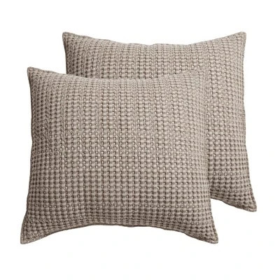 Mills Waffle Euro Sham Set Of 2 - Levtex Home 5 Mills Waffle Euro Sham Set Of 2 - Levtex Home - Image 5