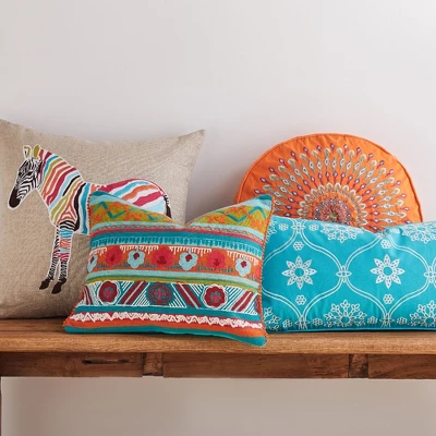 Mirage Green Woven Decorative Pillow - Levtex Home 2 Mirage Green Woven Decorative Pillow - Levtex Home - Image 2