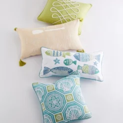 Ocean Springs Embroidered Fish Decorative Pillow - Levtex Home -Cozy Home Decor Shop GUEST d64809c8 f0ed 4b2c 831d 2660ce68053a