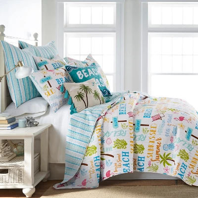 Beach Days Euro Shams Set Of 2 - Levtex Home 2 Beach Days Euro Shams Set Of 2 - Levtex Home - Image 2
