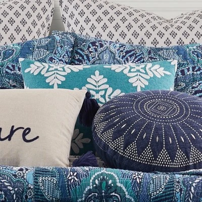 Bellamy Teal Decorative Pillow - Levtex Home 2 Bellamy Teal Decorative Pillow - Levtex Home - Image 2
