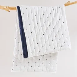 Embroidered Swiss Dot White And Navy Quilted Throw - Levtex Home 6 Embroidered Swiss Dot White And Navy Quilted Throw - Levtex Home -Cozy Home Decor Shop GUEST dd17c255 796f 424a 8443 efc088335b6a