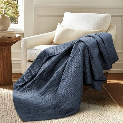 Cloud Waffle Quilted Throw - Levtex Home 5 Cloud Waffle Quilted Throw - Levtex Home - Image 5