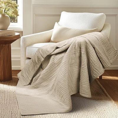 Cloud Waffle Quilted Throw - Levtex Home 8 Cloud Waffle Quilted Throw - Levtex Home - Image 8
