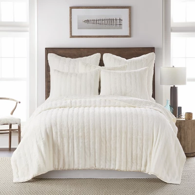 BH Faux Fur Ivory Euro Sham Unfilled - Levtex Home 2 BH Faux Fur Ivory Euro Sham Unfilled - Levtex Home - Image 2
