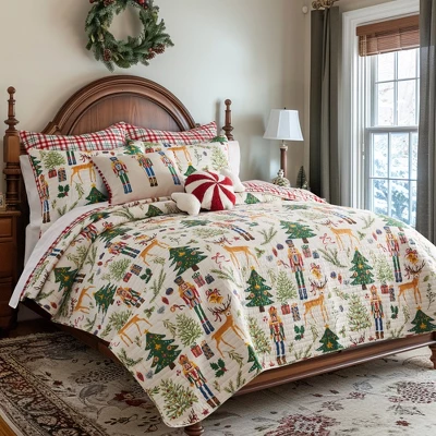 Nutcracker Euro Sham Set Of 2 - Levtex Home 2 Nutcracker Euro Sham Set Of 2 - Levtex Home - Image 2